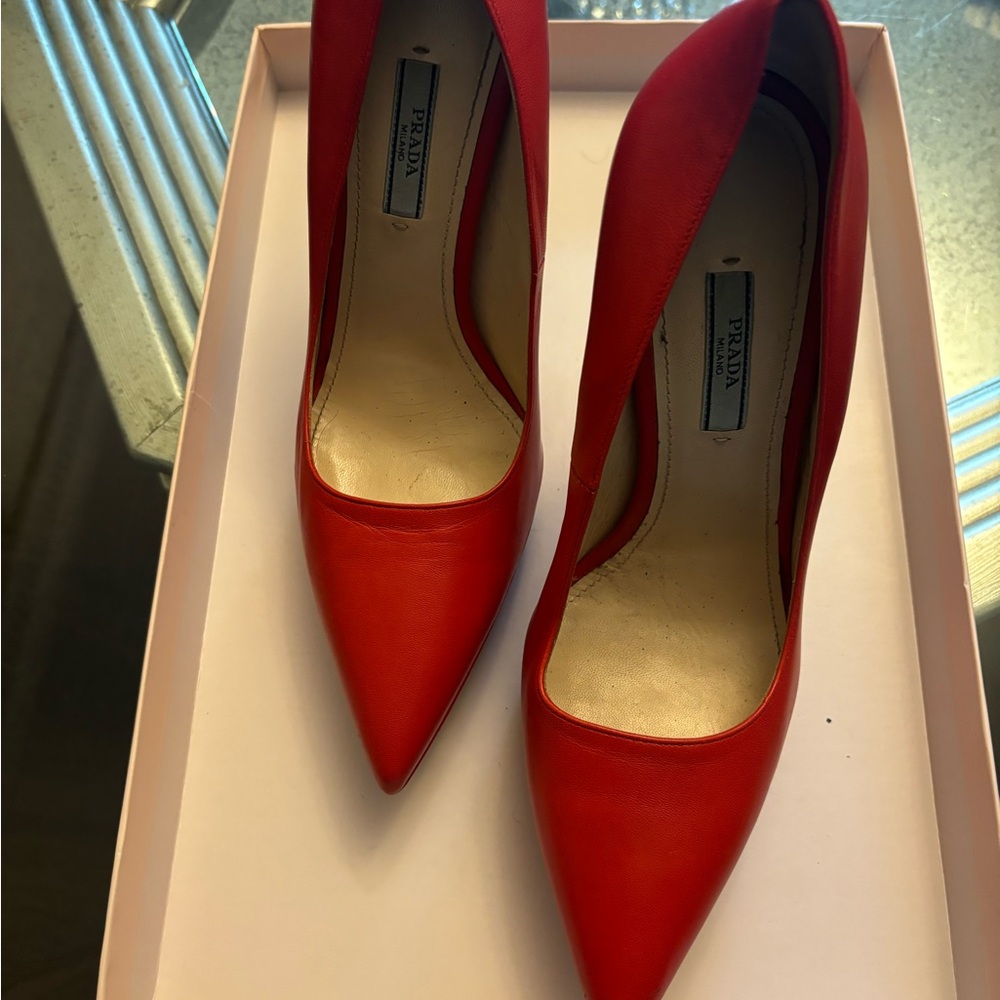 Prada Women's Bold Red Courts